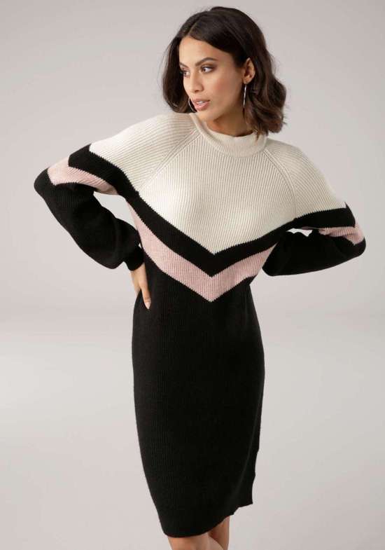 черный -светло-бежевый-в полоску