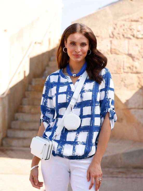 синий яркий - синий-белый-с рисунком