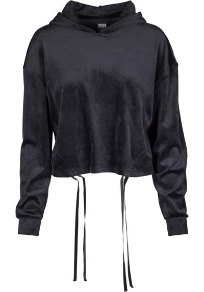 Свитер с круглым вырезом »Urban Classics Damen Ladies Short Velvet Gathered Hoody«