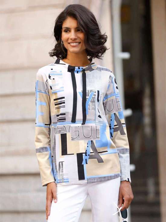 небесно-синий-экрю-с рисунком