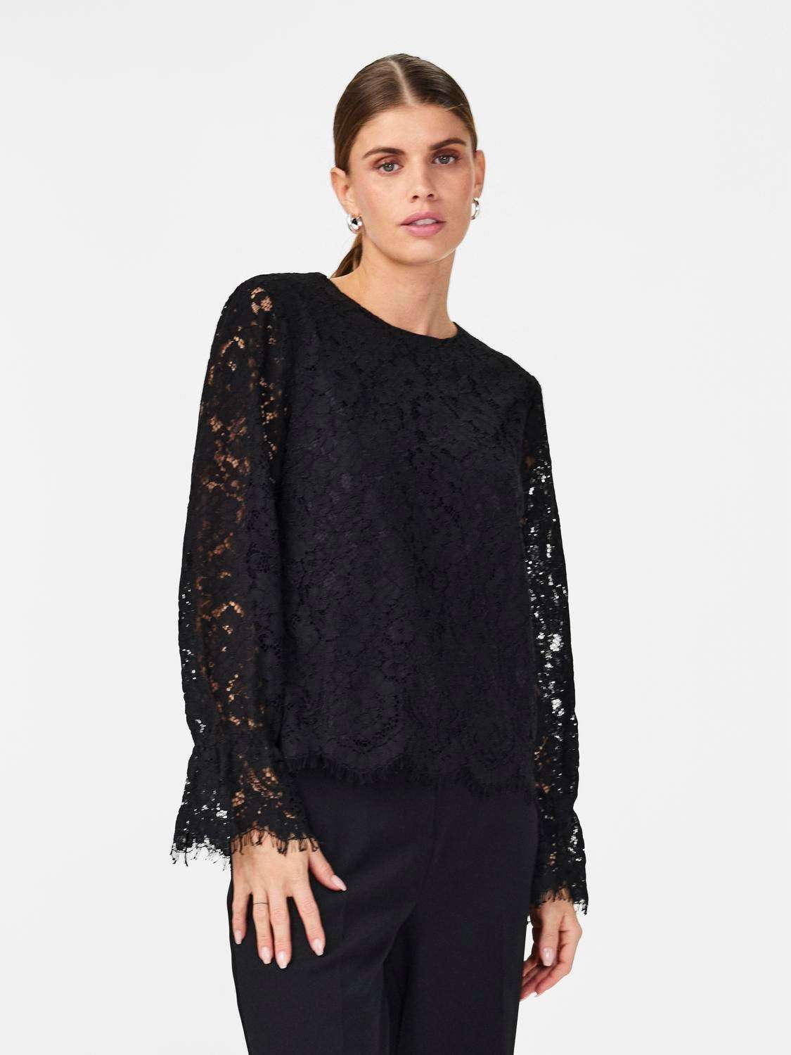 Кружевная блузка YASPERLA LS LACE TOP S. NOOS