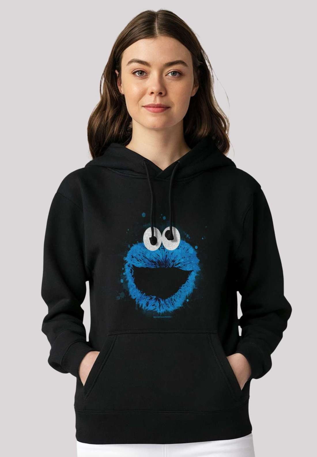 Толстовка с капюшоном Sesamstraße Cookie Monster Watercolor