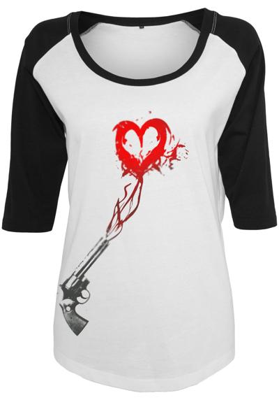 футболка Damen Ladies Pistol Heart Raglan Tee