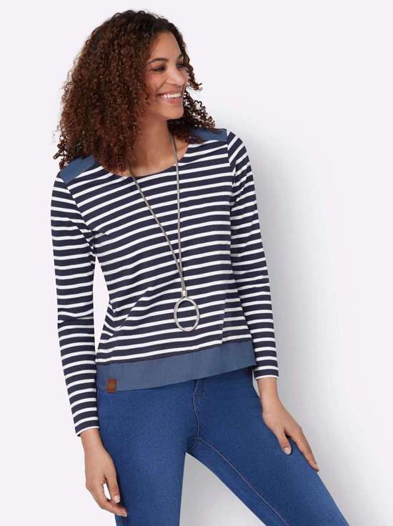 цв.морской волны-экрю-полосатый