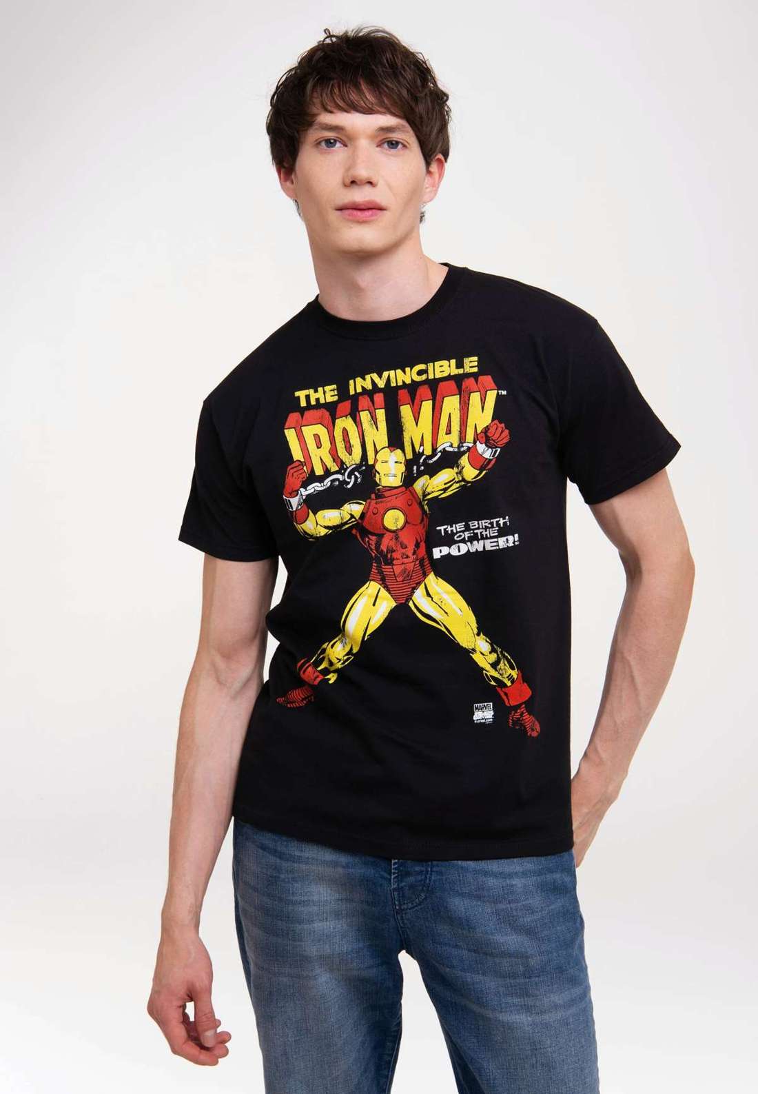 Футболка с лицензионным принтом Iron Man - The Birth Of The Power