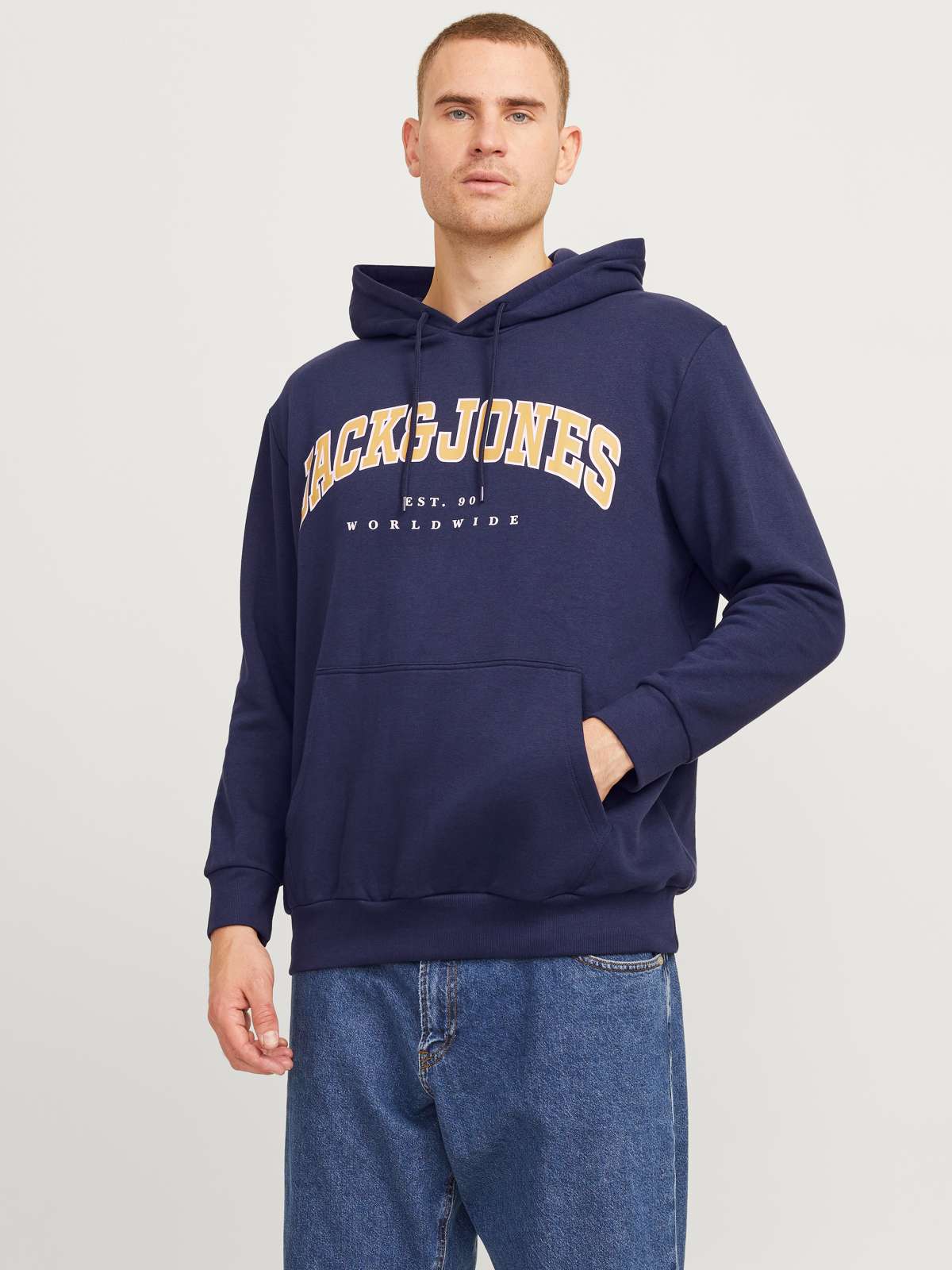 Толстовка с капюшоном JJECALEB VARSITY SWEAT HOOD NOOS PLS