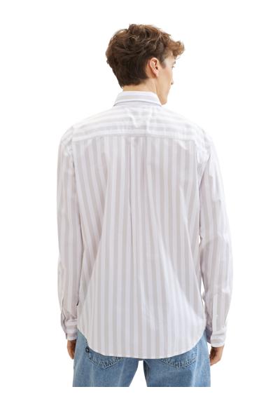 Рубашка с длинными рукавами в полоску из дышащего хлопка.
