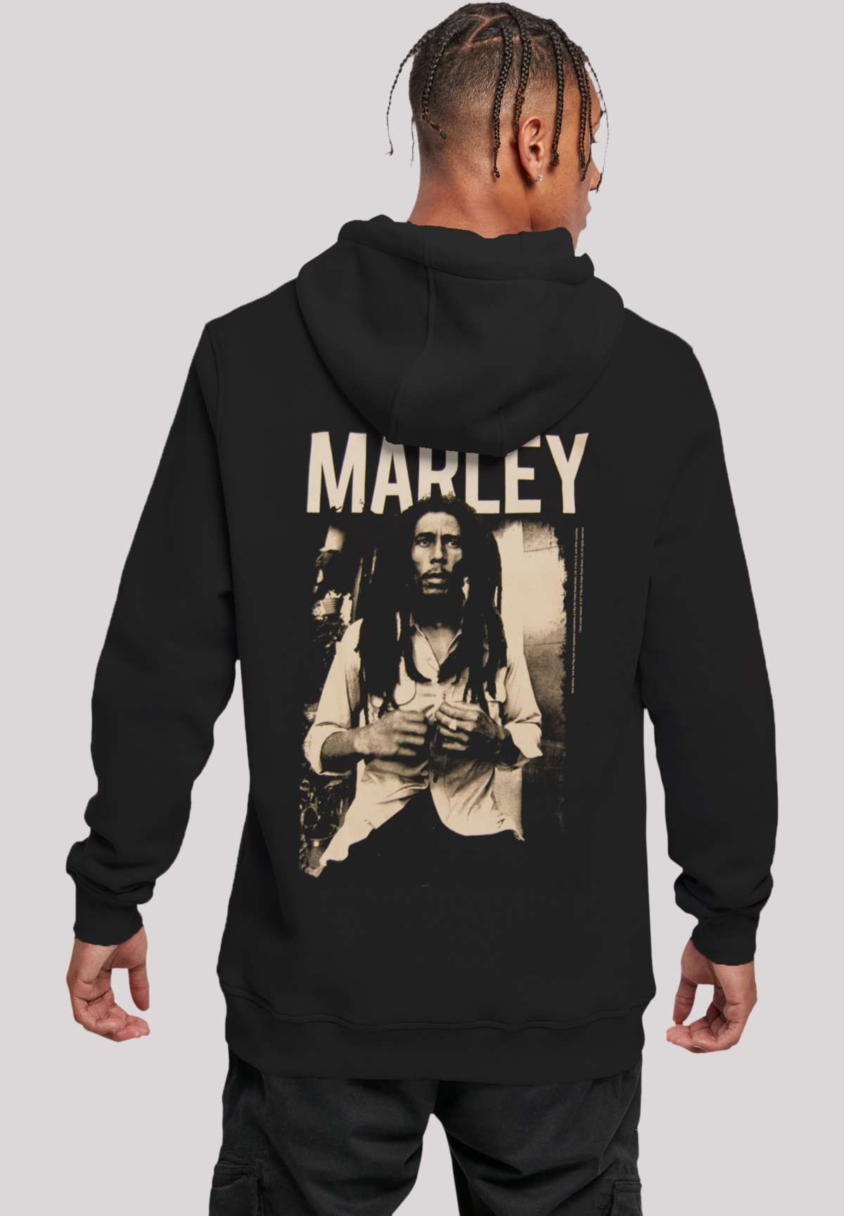 Толстовка с капюшоном Bob Marley Reggae Music Black And White Photograph