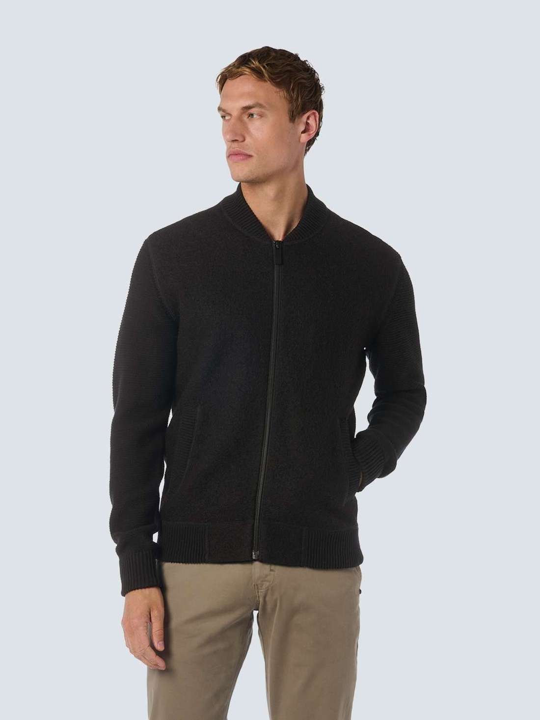 Свитер с круглым вырезом No Excess Bomber Cardigan mit Wolle