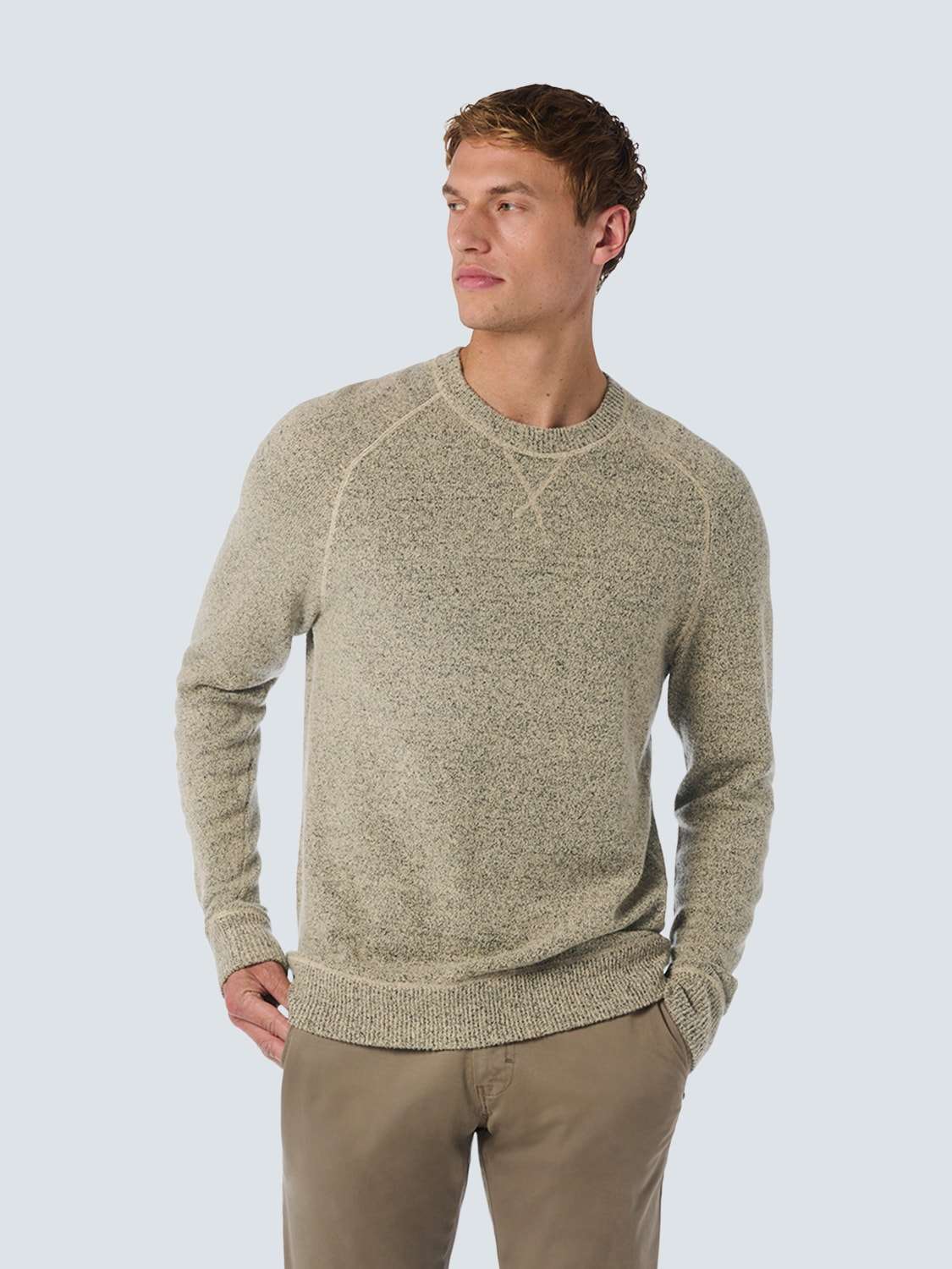 Свитер с круглым вырезом»No Excess Soft-Touch-Pullover mit Wolle«