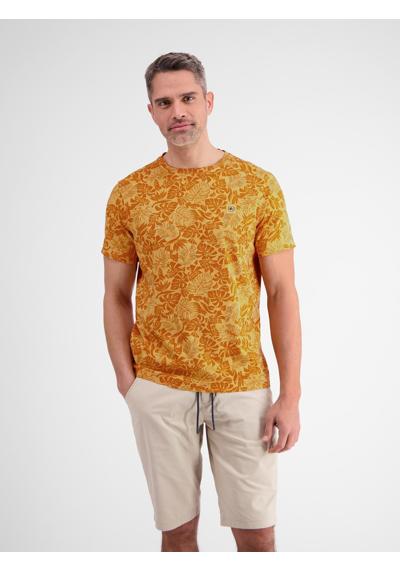 футболка LERROS T-Shirt für Herren mit floralem Print