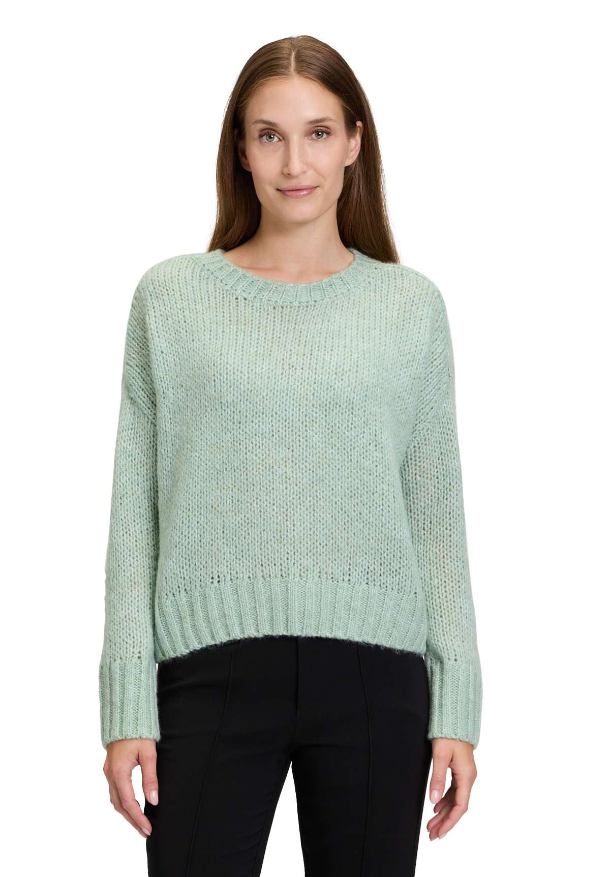 Вязаный свитер Basic-Pullover mit Rundhalsausschnitt