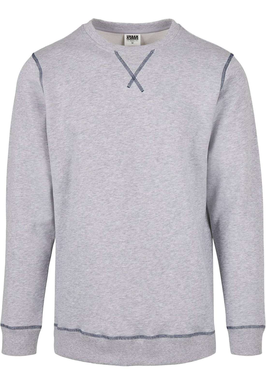 Свитер с круглым вырезом Urban Classics Herren Organic Contrast Flatlock Stitched Crew