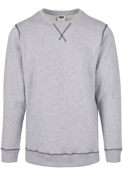 Свитер с круглым вырезом Urban Classics Herren Organic Contrast Flatlock Stitched Crew