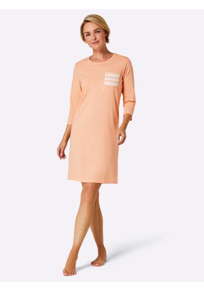 apricot + apricot-ecru-gestreift