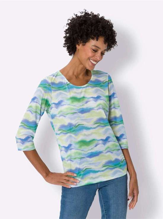 сине-зеленый-изумрудный-с рисунком