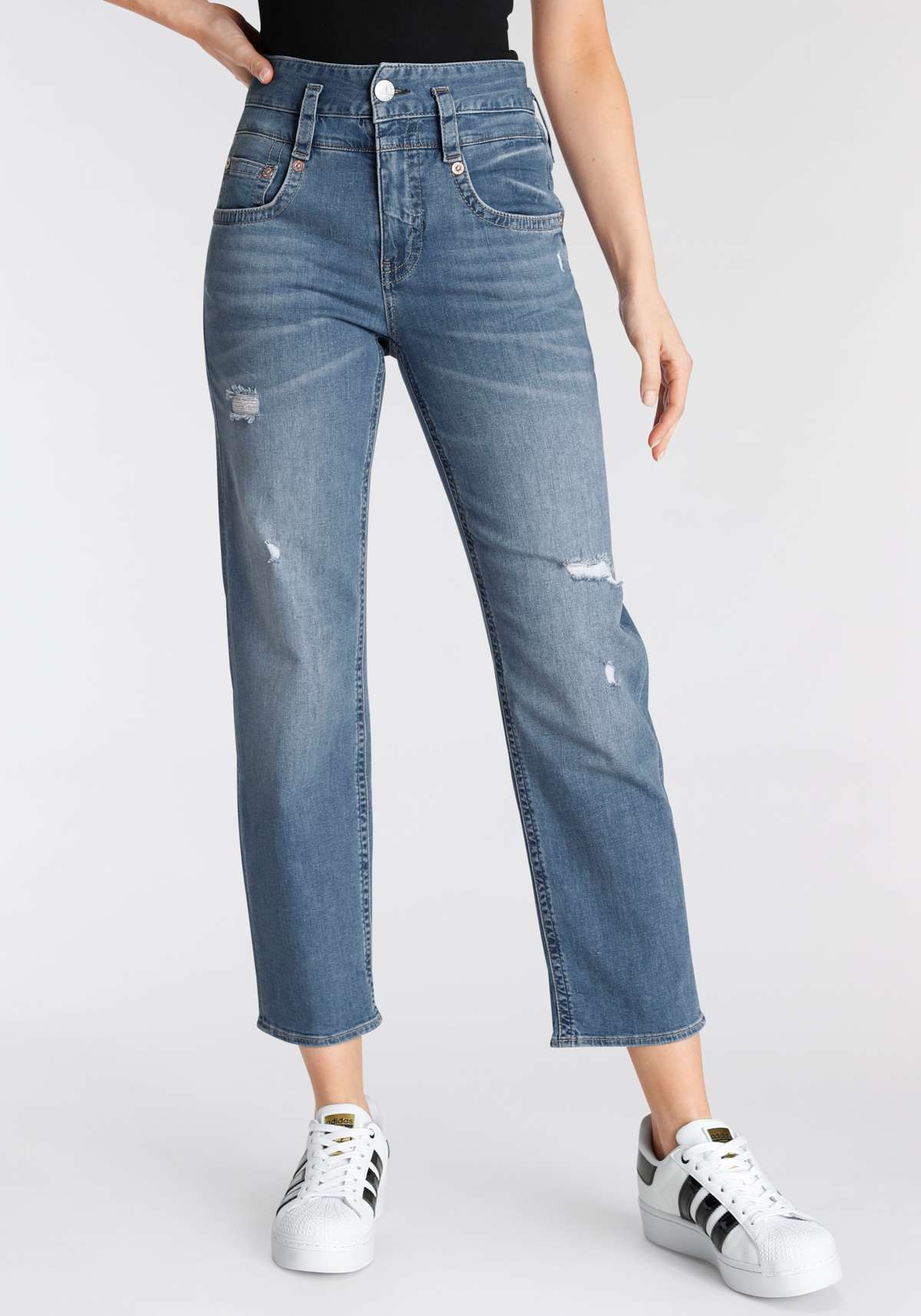 Джинсы с высокой талией Pitch HI Tap Denim Stretch