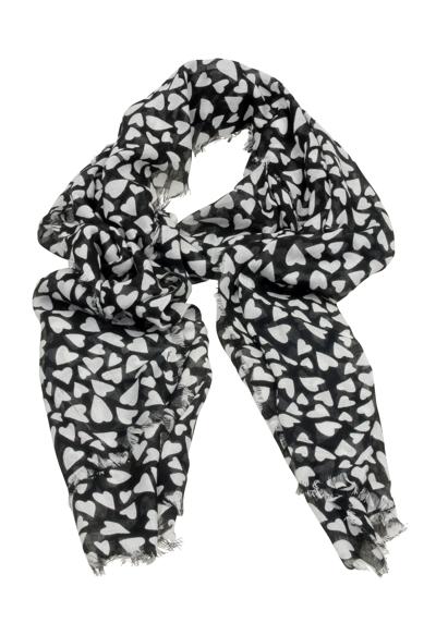 Модный шарф (1 штука) из приятной натуральной вискозы черного и белого цвета.