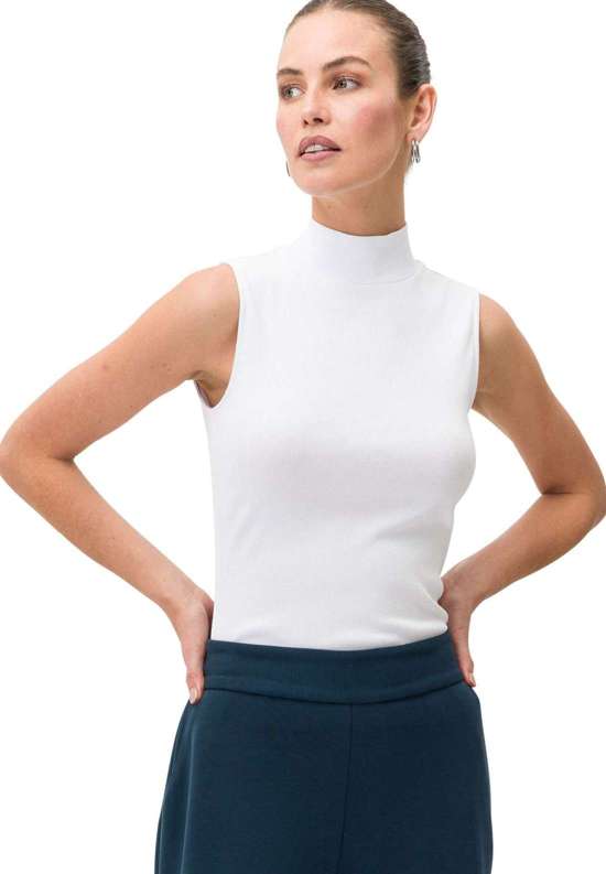 футболка zero Shirt gerippt mit Stehkragen