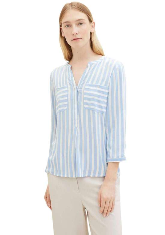 offwhite blue vertical stripe