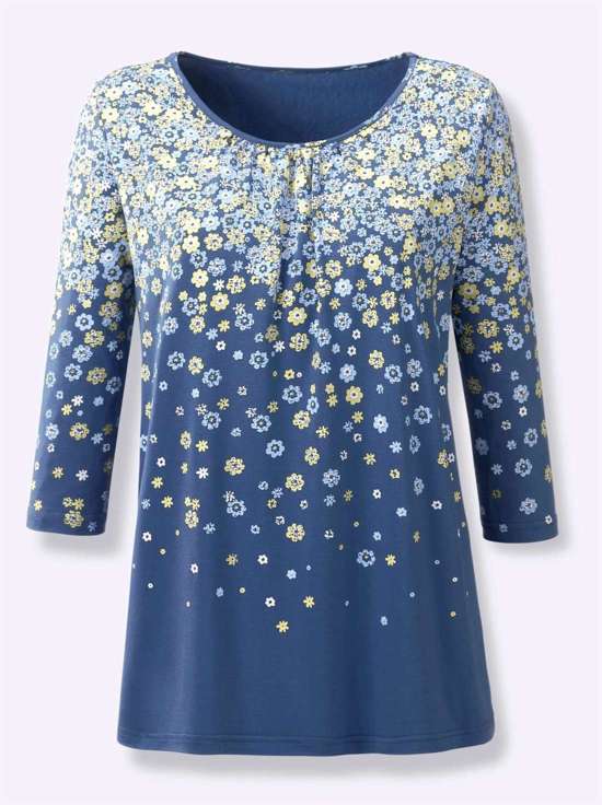 синий джинсовый-цитрон-с рисунком