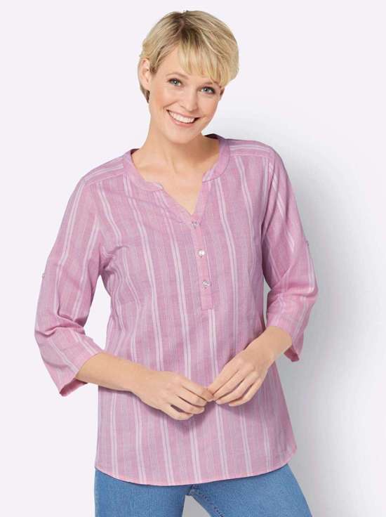 фуксия-экрю-в полоску