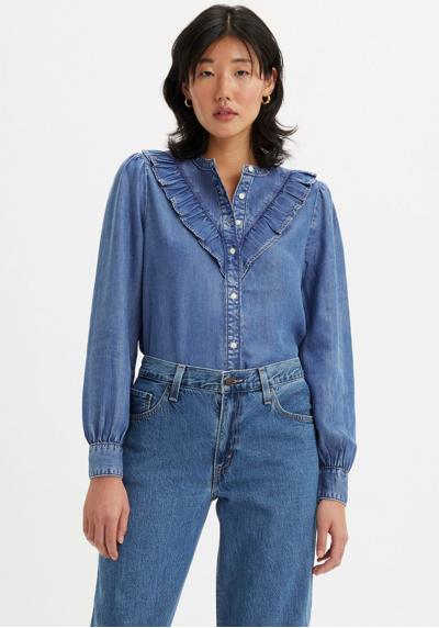 Джинсовая блузка с аппликацией с рюшами CARINNA BLOUSE DEM DA