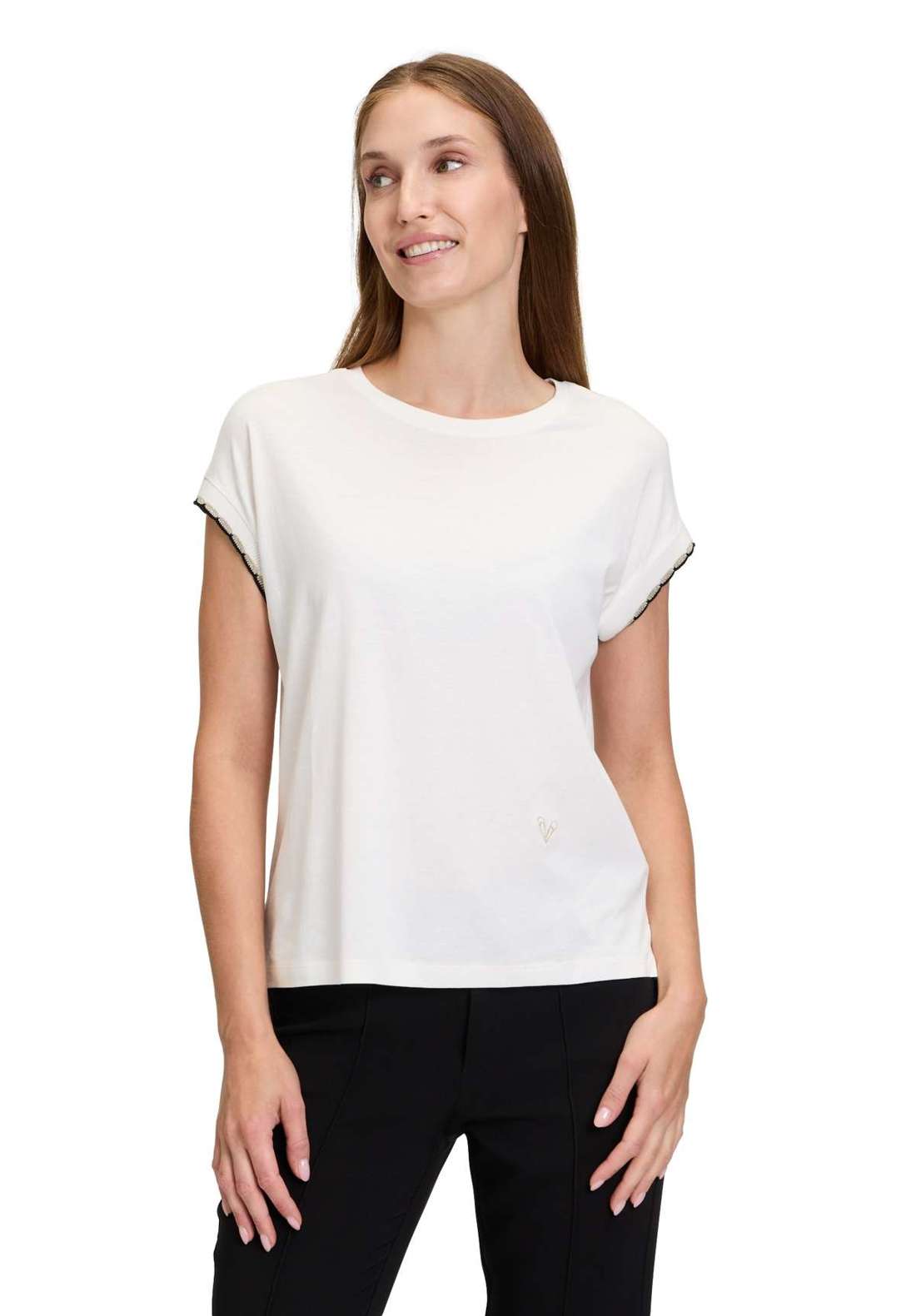 Рубашка с коротким рукавом Casual-Shirt mit Rundhalsausschnitt