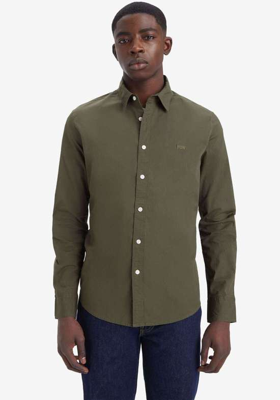 OLIVE NIGHT STRETCH POPLIN