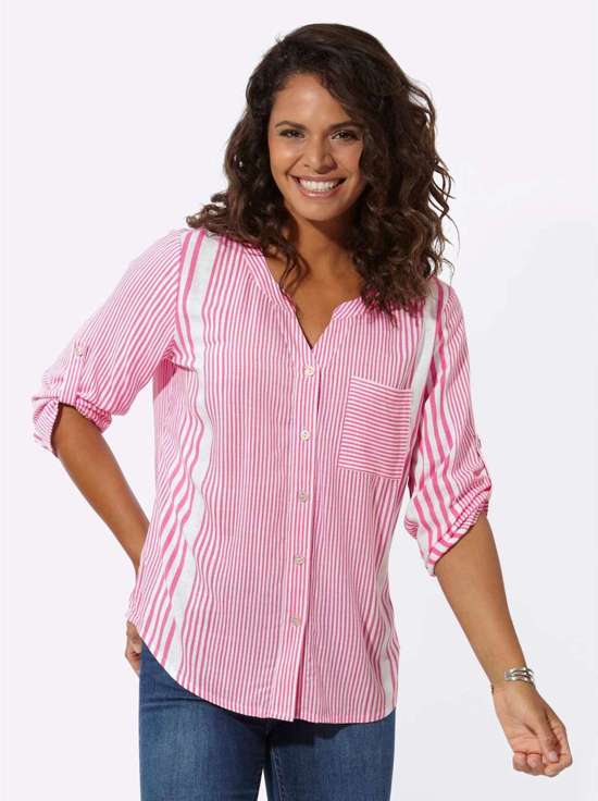 фуксия-белый-в полоску