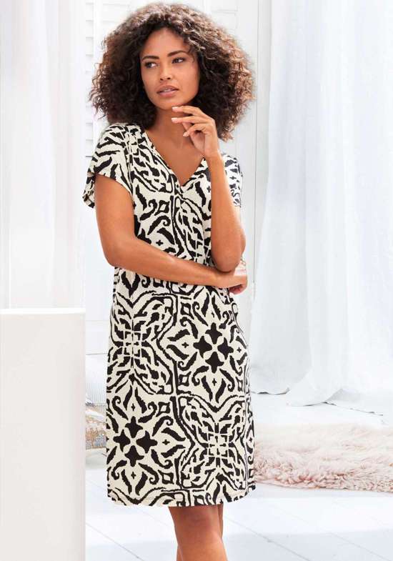 черный-экрю узорчатый