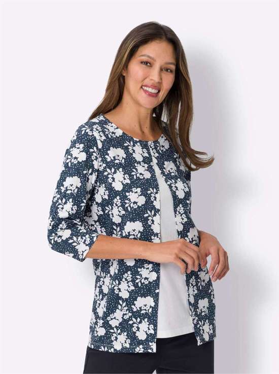 темно-синий-экрю-с рисунком