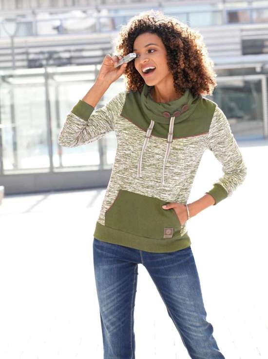 оливковый-белый-Меланж