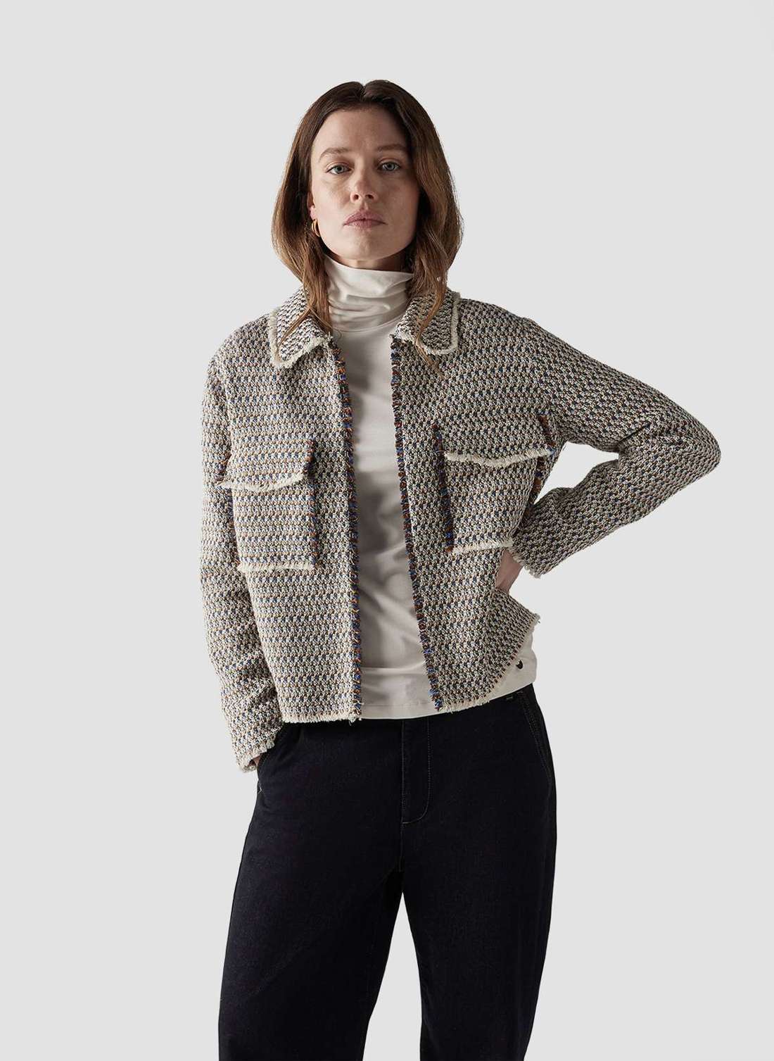 Блуза Klassische Tweed-Jacke für zeitlose Eleganz
