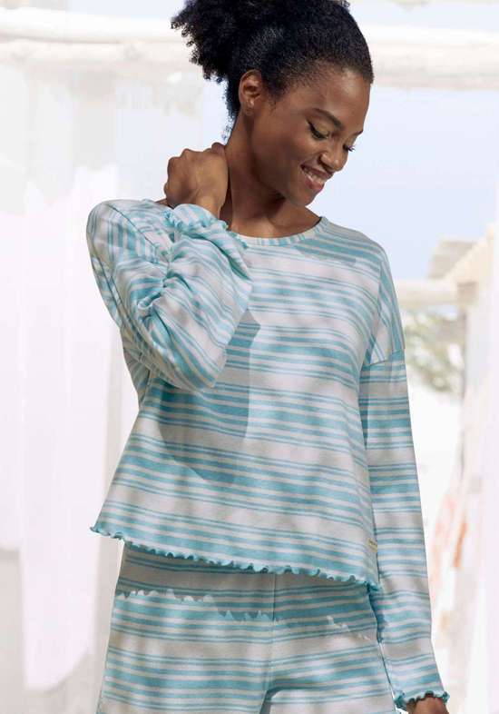 бирюзовый в полоску