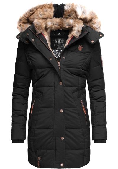 Зимнее пальто, стильное зимнее стеганое пальто с капюшоном из искусственного меха