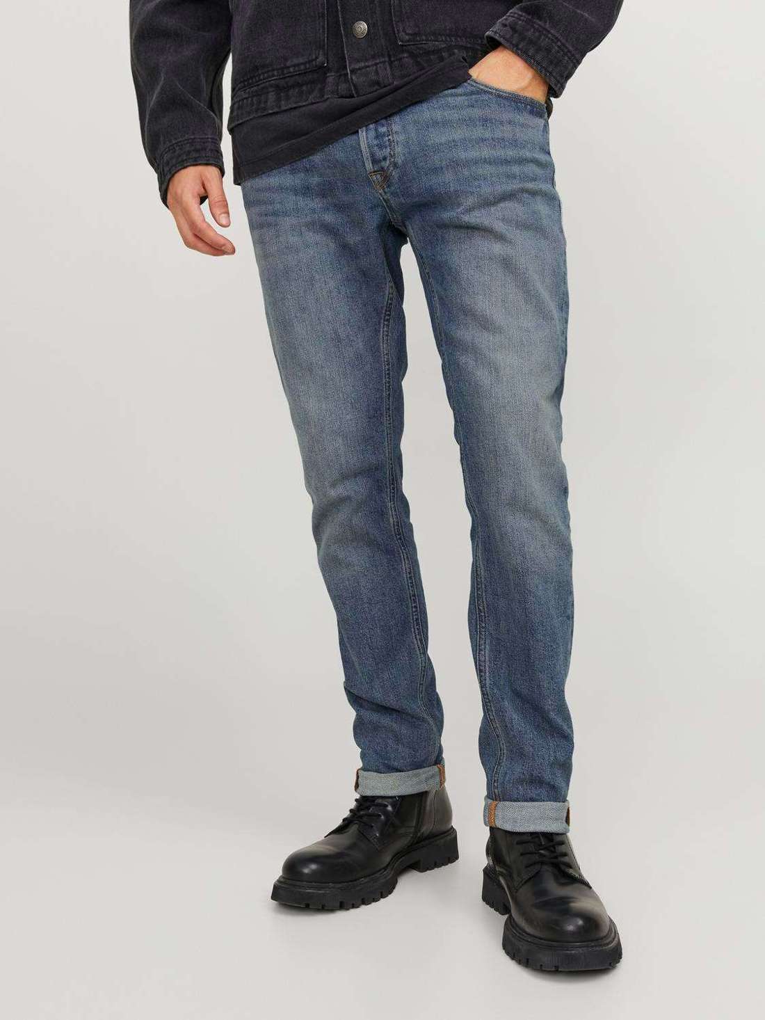 Джинсы узкого кроя JJIGLENN JJCOLE AM 171 SN