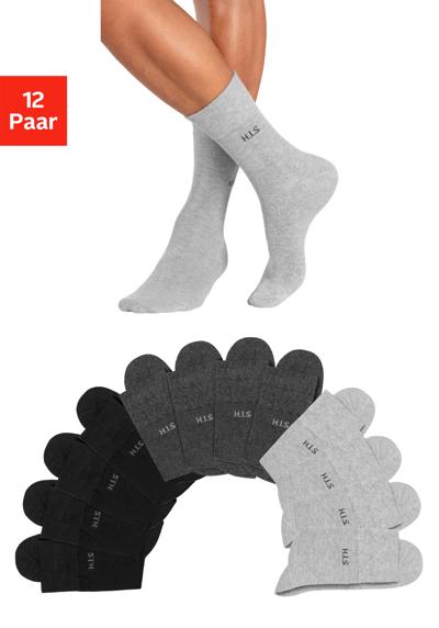 4x schwarz, 4x anthrazit-meliert, 4x grau-meliert