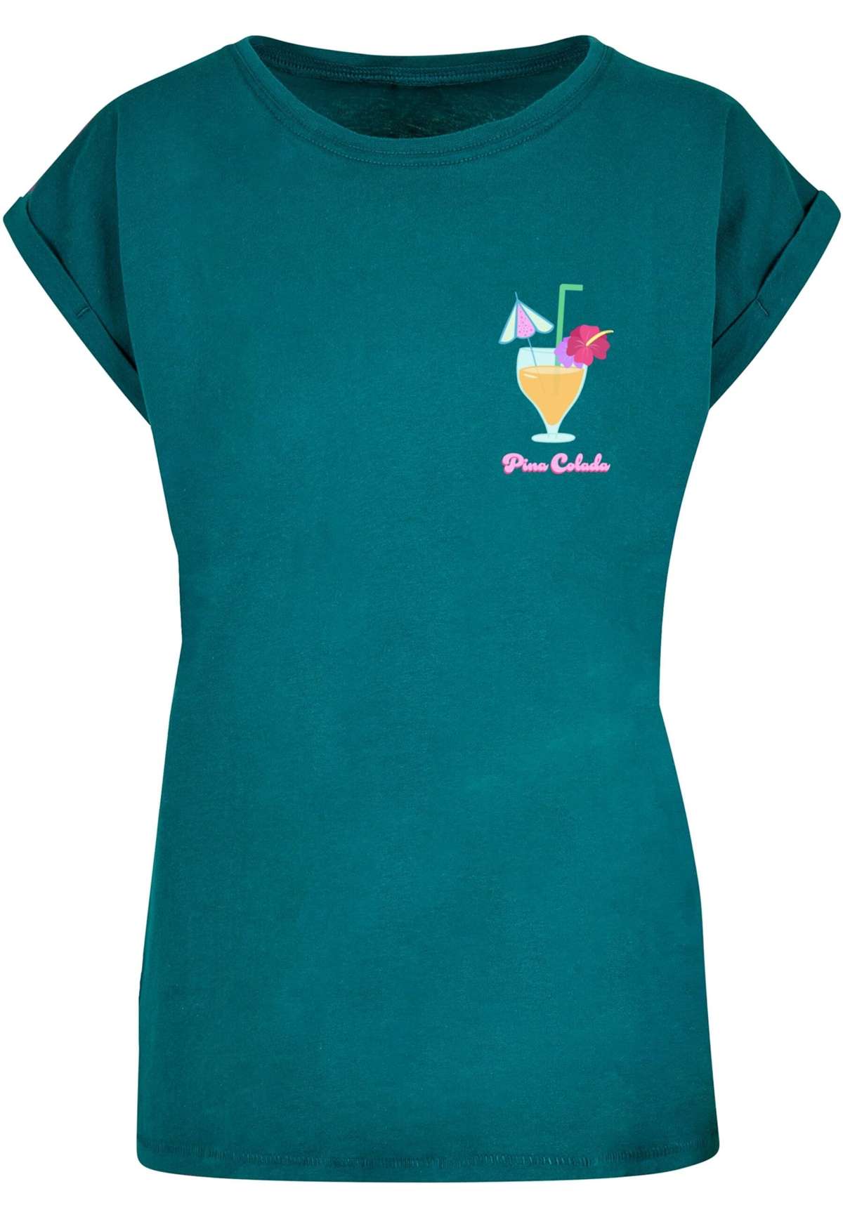 футболка Damen Ladies Pina Colada Extended Shoulder Tee