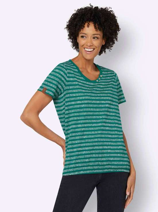 зеленый-белый-с рисунком