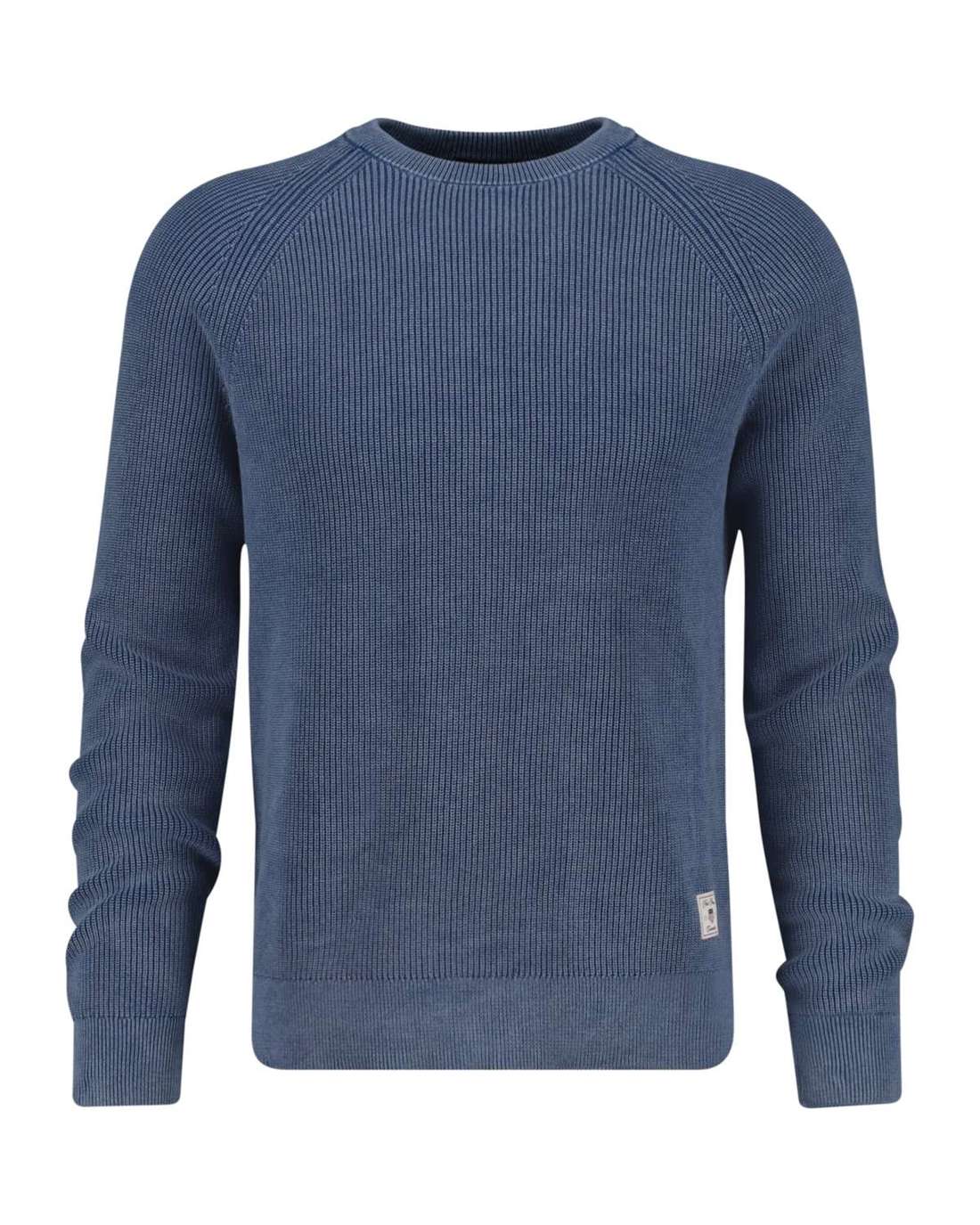 Свитер с круглым вырезом и эффектом потертости. WASHED RIB C-NECK