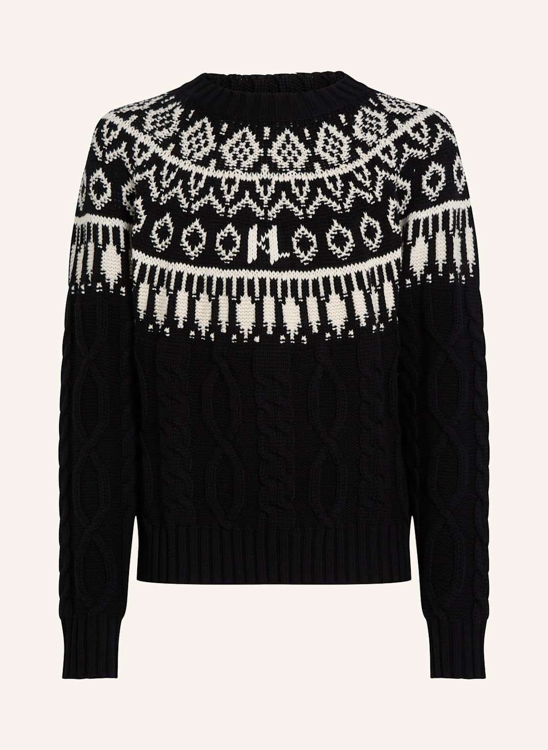 KL MONOGRAM FAIR-ISLE-PULLOVER