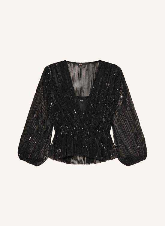 Блузка-рубашка с пайетками