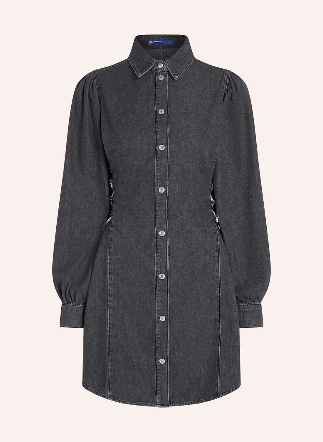 Платье-рубашка из денима с завязками на поясии HEMDKLEID AUS DENIM MIT BINDEBÄNDERN AN DER TAILLE