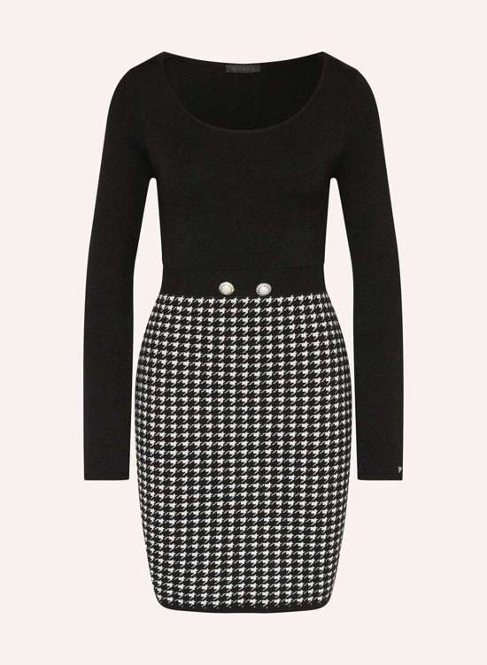 Вязаное платье из блестящей пряжи и драгоценных камней. GABRIELLA