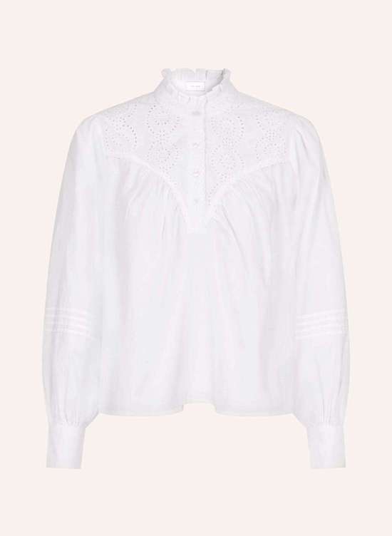 Блузка-рубашка с дырочным кружевом EMILY