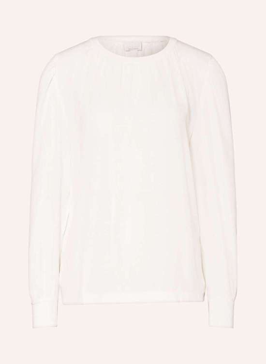 Блузка из микса материалов