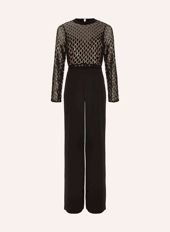 Комбинезон из смеси материалов с пайетками AMELIA