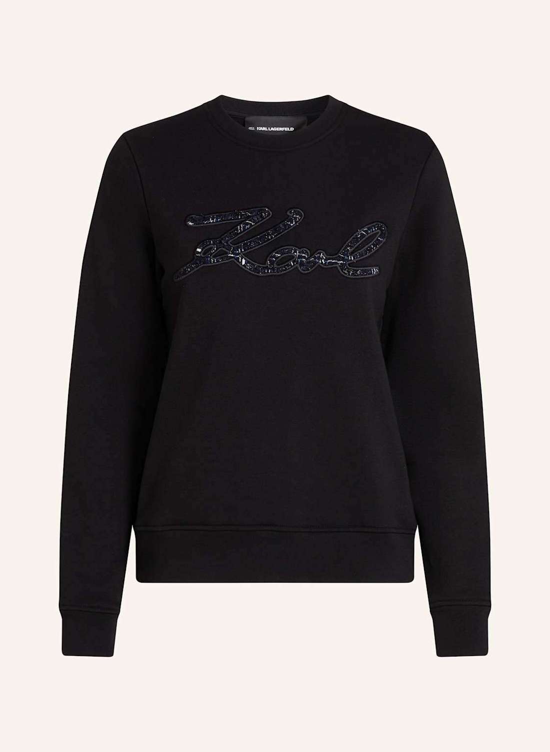 Свитшот с подписью karl из букле SWEATSHIRT MIT KARL-SIGNATUR AUS BOUCLÉ