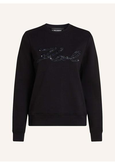 Свитшот с подписью karl из букле SWEATSHIRT MIT KARL-SIGNATUR AUS BOUCLÉ